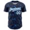 Custom Navy White-Electric Blue 3D Pattern Design Abstract Network Authentic Baseball Jersey