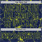 Custom Navy Neon Yellow 3D Pattern Design Abstract Network Authentic Baseball Jersey
