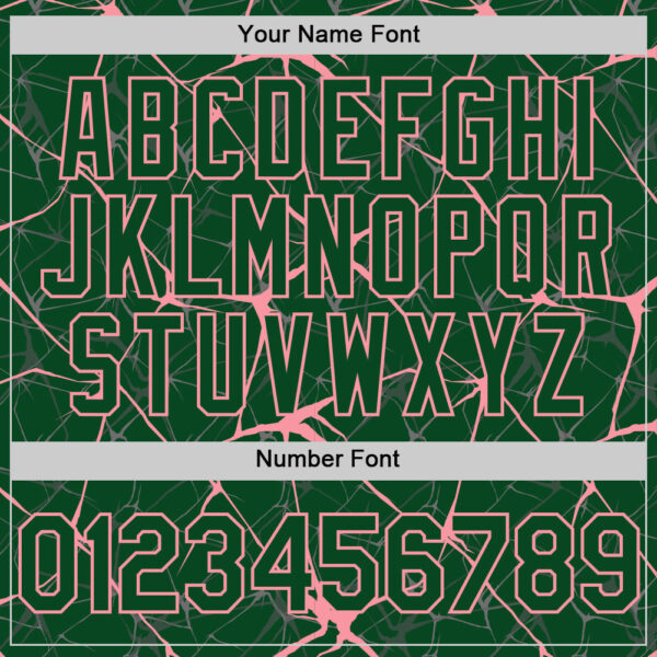 Custom Green Medium Pink 3D Pattern Design Abstract Network Authentic Baseball Jersey