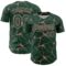Custom Green Medium Pink 3D Pattern Design Abstract Network Authentic Baseball Jersey