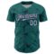 Custom Teal Gray-Navy 3D Pattern Design Abstract Network Authentic Baseball Jersey