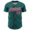 Custom Teal Crimson-White 3D Pattern Design Abstract Network Authentic Baseball Jersey