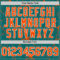 Custom Teal Orange-White 3D Pattern Design Abstract Network Authentic Baseball Jersey