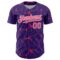 Custom Purple Neon Pink-White 3D Pattern Design Abstract Network Authentic Baseball Jersey