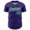 Custom Purple Teal-White 3D Pattern Design Abstract Network Authentic Baseball Jersey