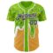 Custom Neon Green Black Yellow-White Foodie Food Dessert Melting Cream Waffle Grid Authentic Baseball Jersey