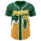 Custom Green Yellow-White Foodie Food Dessert Melting Cream Waffle Grid Authentic Baseball Jersey