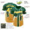 Custom Green Yellow-White Foodie Food Dessert Melting Cream Waffle Grid Authentic Baseball Jersey