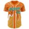 Custom Bay Orange Kelly Green Yellow-White Foodie Food Dessert Melting Cream Waffle Grid Authentic Baseball Jersey