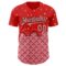Custom Red Medium Pink-Brown Foodie Food Dessert Melting Cream Waffle Grid Authentic Baseball Jersey
