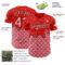 Custom Red Medium Pink-Brown Foodie Food Dessert Melting Cream Waffle Grid Authentic Baseball Jersey