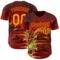 Custom Red-Yellow Foodie Fast Food Burger Authentic Baseball Jersey