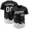 Custom Black-White Foodie Food Cookies And Milk Authentic Baseball Jersey