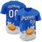 Custom Thunder Blue White-Black Foodie Food Cookies And Milk Authentic Baseball Jersey