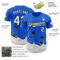 Custom Thunder Blue White-Black Foodie Food Cookies And Milk Authentic Baseball Jersey
