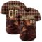 Custom Brown-Cream Foodie Food Dessert Chocolate Authentic Baseball Jersey