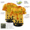Custom Yellow-Black Foodie Food Honey Bee Authentic Baseball Jersey