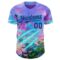 Custom Purple Dark Purple Pink-Sky Blue Cyber Tropical Palm Trees Psychedelic Sky Authentic Baseball Jersey