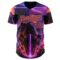 Custom Black Purple-Bay Orange Cyber Tropical Palm Trees Dinosaur Gothic Fantasy Authentic Baseball Jersey