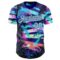 Custom Blue Ice Blue-Purple Cyber Tropical Palm Trees Music Festival Authentic Baseball Jersey