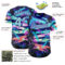 Custom Blue Ice Blue-Purple Cyber Tropical Palm Trees Music Festival Authentic Baseball Jersey