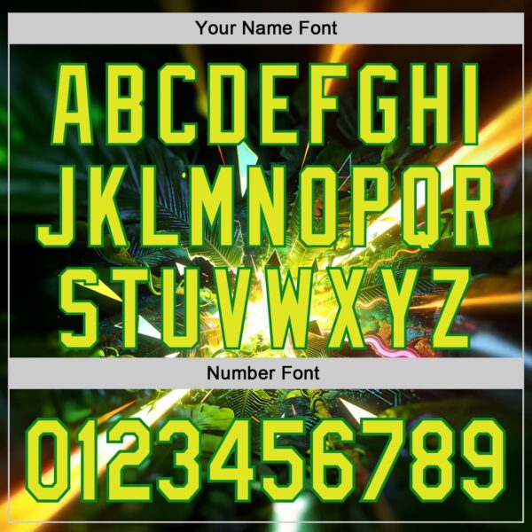 Custom Black Neon Yellow-Grass Green Cyber Tropical Palm Trees Music Festival Authentic Baseball Jersey