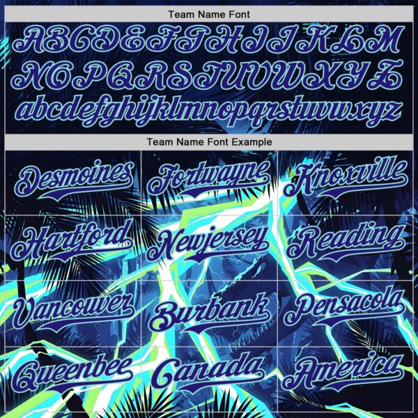 Custom Black Dark Purple-Ice Blue Cyber Tropical Palm Trees Dinosaur Gothic Fantasy Authentic Baseball Jersey
