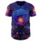 Custom Blue Dark Purple-Sky Blue Cyber Tropical Palm Trees Music Festival Cosmic Nebula Authentic Baseball Jersey