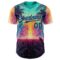 Custom Ice Blue-Navy Cyber Tropical Palm Trees Music Festival Authentic Baseball Jersey