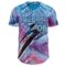 Custom Blue Ice Blue Pink-Dark Purple Cyber Tropical Palm Trees Music Festival Gothic Fantasy Authentic Baseball Jersey