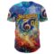 Custom Blue Gold Red-Dark Purple Cyber Tropical Palm Trees Music Festival Fluid Liquid Authentic Baseball Jersey