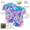 Custom Ice Blue White Blue-Deep Pink Cyber Tropical Palm Trees Music Festival Authentic Baseball Jersey