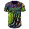 Custom Black Royal-Neon Green Cyber Tropical Palm Trees Music Festival Claw Marks Authentic Baseball Jersey