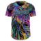 Custom Black Dark Purple-Pea Green Cyber Tropical Palm Trees Music Festival Claw Marks Authentic Baseball Jersey
