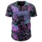 Custom Black Purple-Ice Blue Cyber Tropical Palm Trees Music Festival Authentic Baseball Jersey