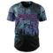 Custom Black-Medium Purple Cyber Tropical Palm Trees Gothic Fantasy Authentic Baseball Jersey