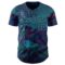 Custom Blue Black-Sky Blue Cyber Tropical Palm Trees Gothic Fantasy Authentic Baseball Jersey