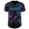 Custom Black-Sky Blue Cyber Tropical Palm Trees Gothic Fantasy Gothic Fantasy Authentic Baseball Jersey