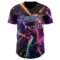 Custom Black Navy Purple-White Cyber Tropical Palm Trees Music Festival Gothic Fantasy Authentic Baseball Jersey