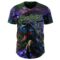 Custom Black Dark Purple-Neon Green Cyber Tropical Palm Trees Music Festival Gothic Fantasy Authentic Baseball Jersey