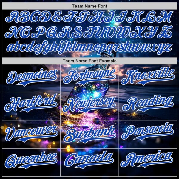 Custom Blue Thunder Blue-White Galaxy Star Authentic Baseball Jersey