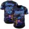 Custom Blue Thunder Blue-White Galaxy Star Authentic Baseball Jersey
