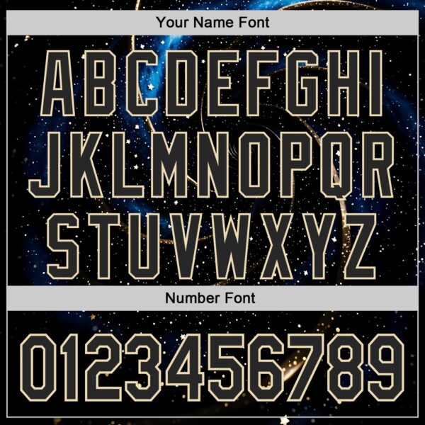 Custom Black-Cream Galaxy Star Authentic Baseball Jersey