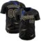 Custom Black-Cream Galaxy Star Authentic Baseball Jersey