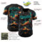 Custom Black-Aqua Galaxy Star Nebula Authentic Baseball Jersey