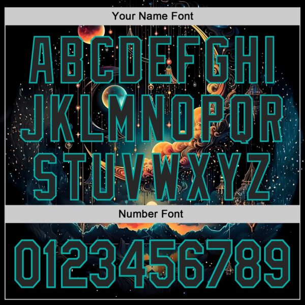 Custom Black-Aqua Galaxy Star Nebula Authentic Baseball Jersey