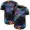 Custom Black Dark Purple-White Galaxy Star Nebula Authentic Baseball Jersey