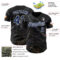 Custom Black Navy-White Galaxy Star Authentic Baseball Jersey