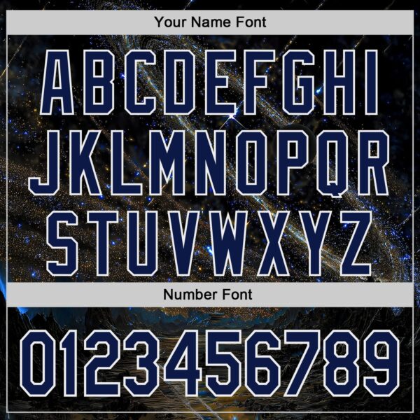 Custom Black Navy-White Galaxy Star Authentic Baseball Jersey