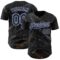 Custom Black Navy-White Galaxy Star Authentic Baseball Jersey